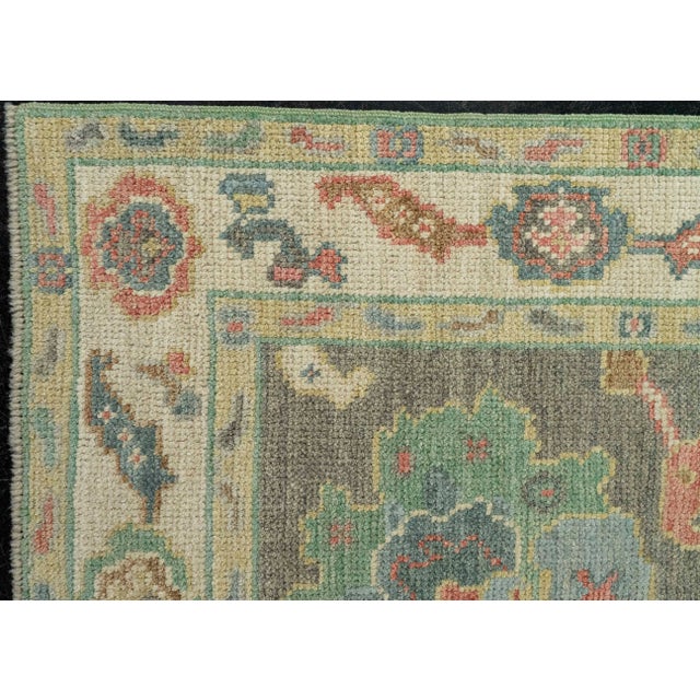 Early 21st Century Turkish Oushak Rug 2'6" x 6'3" #20258 For Sale - Image 5 of 8