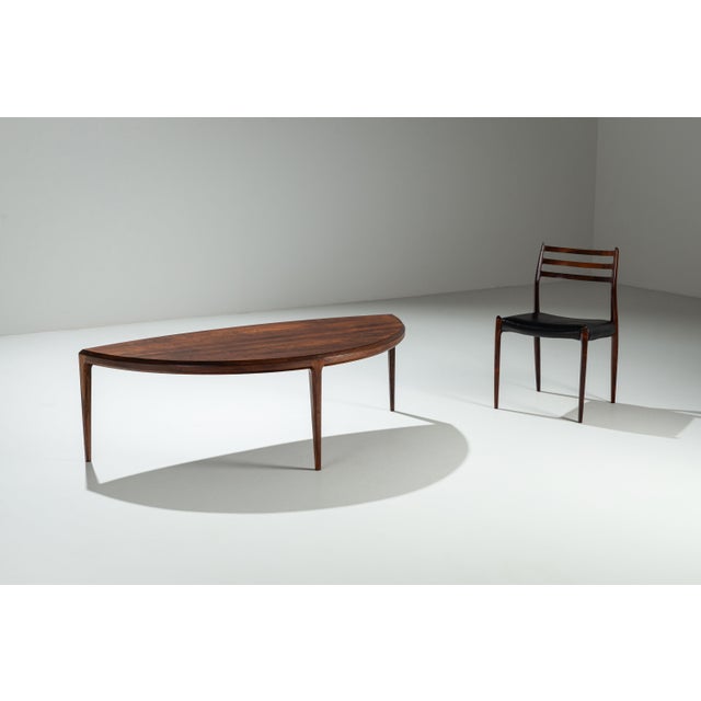 Brown Rosewood Coffee Table by Johannes Andersen for Silkeborg, 1960s For Sale - Image 8 of 16