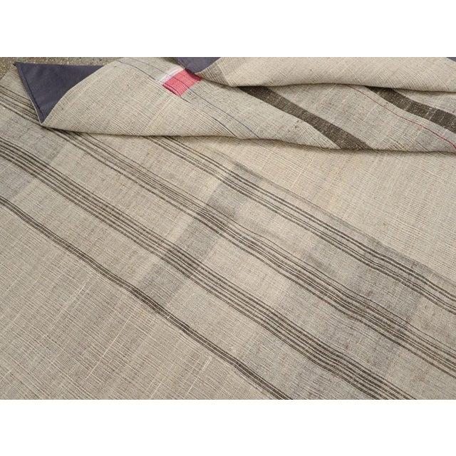 Slate Gray Galerie Shabab Collection Mid-20th Century Handmade Turkish Flatweave Kilim Room Size Carpet For Sale - Image 8 of 8