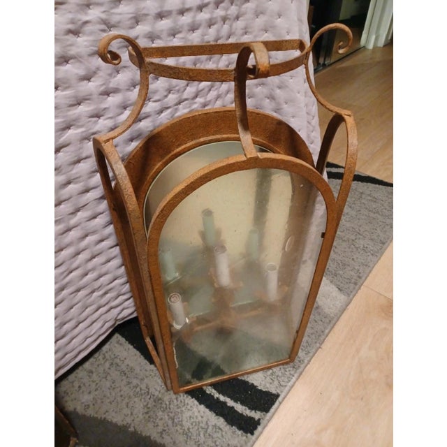 Copper Vintage Bruce Eicher Wrought Iron Wall Sconces - A Pair For Sale - Image 8 of 13
