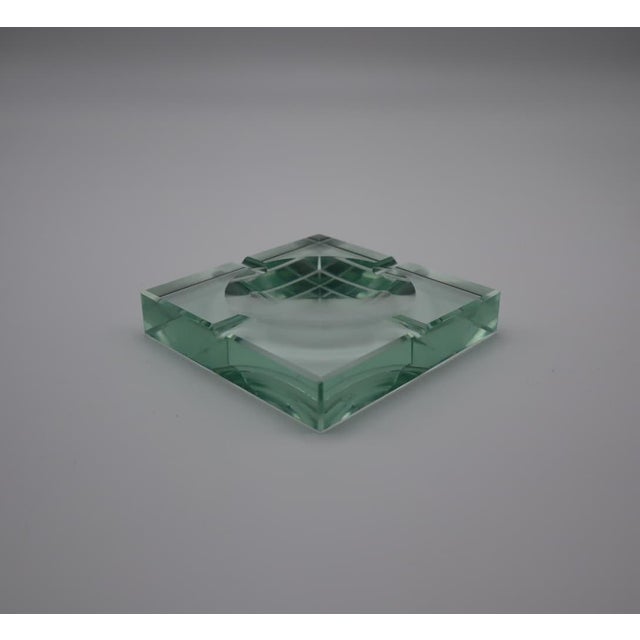 Mid-Century Modern Green Crystal Ashtray from Fontana Arte, Italy, 1960s For Sale - Image 6 of 6