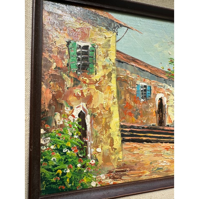 Textile Mid 20th Century Original Seaside Landscape Oil Painting Reynolds Framed For Sale - Image 7 of 11