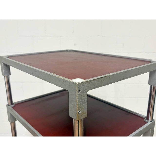 Brown Shelf Trolley on Wheels from GE-RA, 1960s For Sale - Image 8 of 12