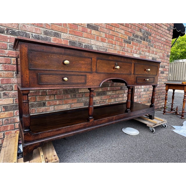 Brown 18th Century English Dresser Base For Sale - Image 8 of 16