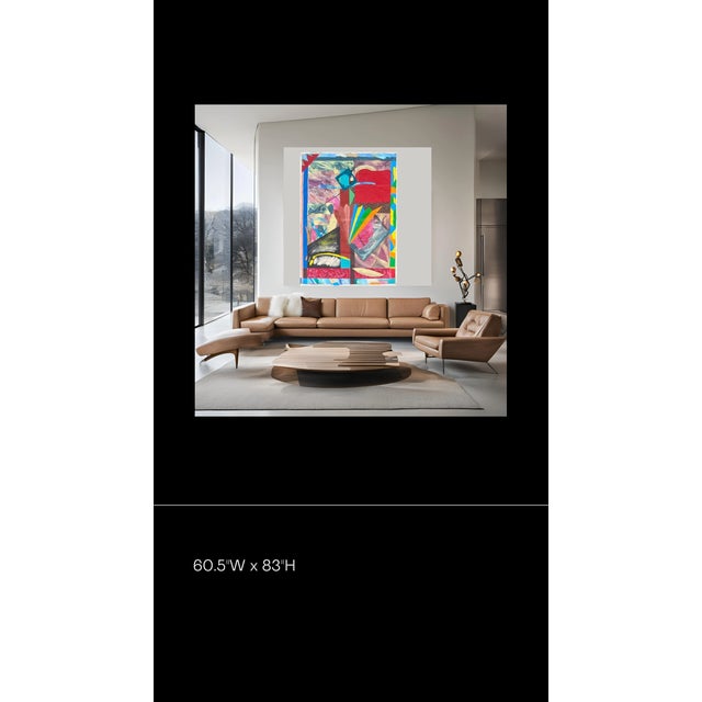 Contemporary 83"h Monumental XL Original Painting by Listed Artist Ronald D. Moody (Ron Moody) For Sale - Image 3 of 8