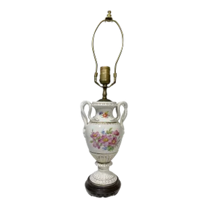 19th Century Meissen Snake Handle Vase Fitted as Lamp