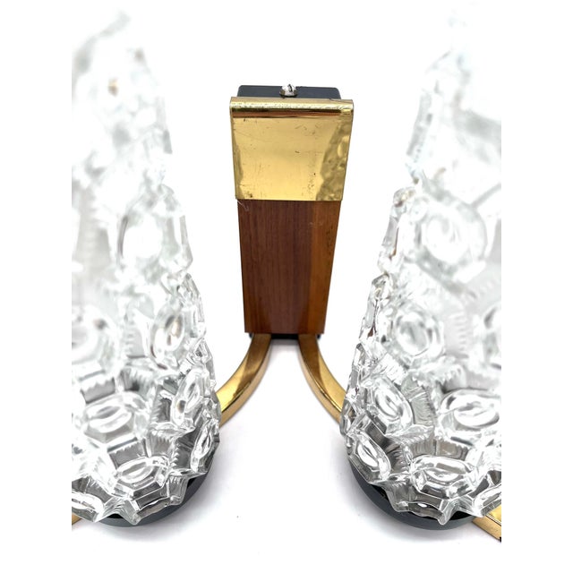 Space Age Wall Lamps in Bubble Glass and Brass by Helena Tynell, 1960s, Set of 2 For Sale - Image 11 of 16