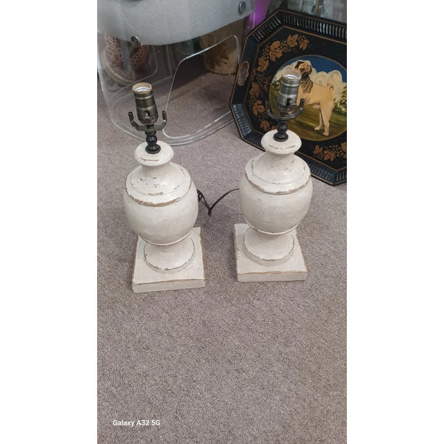 Boho Chic Vintage Boho Pair of Salvage Balustrade Table Lamps For Sale - Image 3 of 4