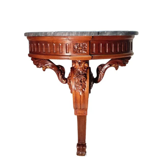 Louis XVI Walnut Console, 1880s For Sale - Image 10 of 10
