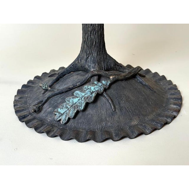 Metal Art Deco German Sculptural Seven-Light Oak Tree Candleholder, 1930s For Sale - Image 7 of 18