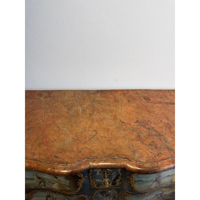 Wood Carved, Lacquered and Painted Chest of Drawers, Sicily, 1700s For Sale - Image 7 of 18