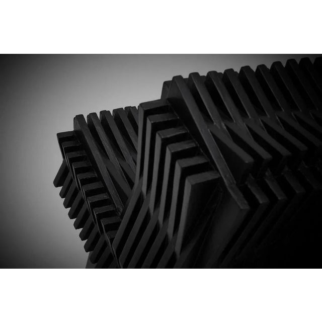 Abstract Geometric sculpture by Edison Parra (1945-), Venezuela 1970s. Parra had his academical training between 1960 and...