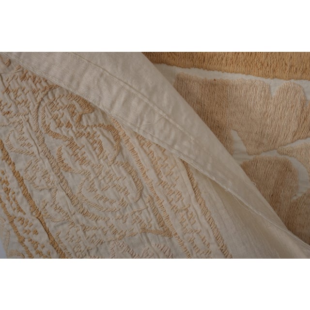 Uzbek Hand Embroidery Beige Suzani Decor 4'6'' X 4'7'' For Sale - Image 10 of 10