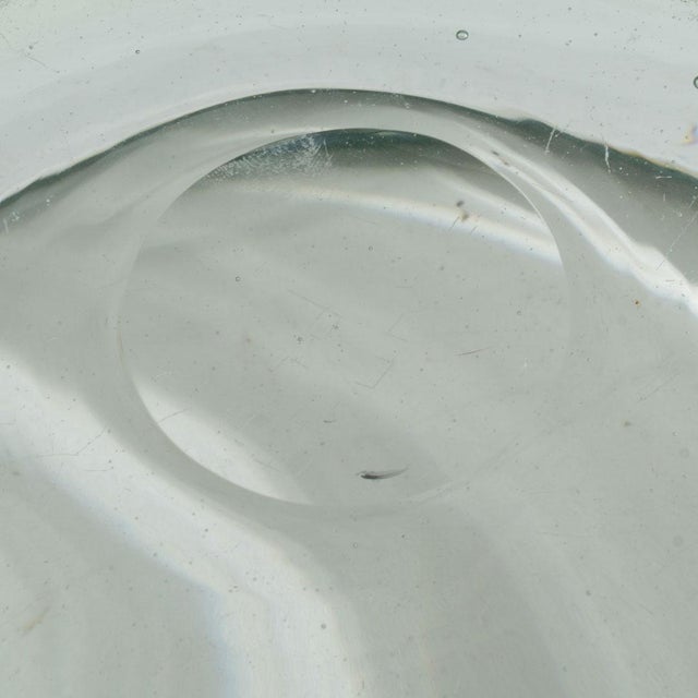 Glass Signed Andre' Thuret Green French Art Deco Glass Bowl, Paris 1930s For Sale - Image 7 of 7