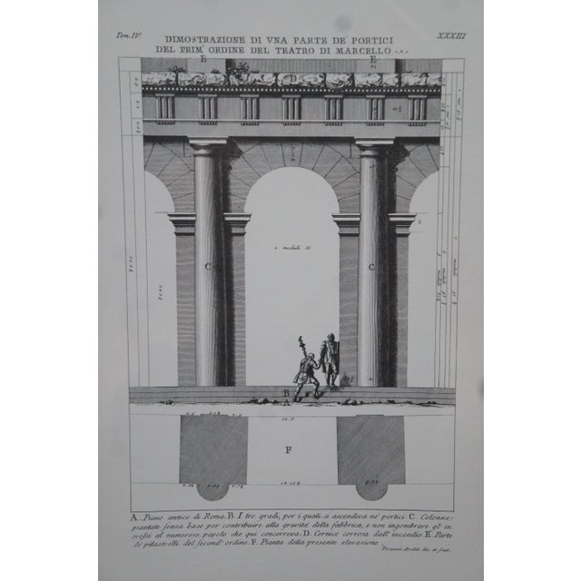White Set of 2 Giovanni Battista Piranesi Reproduction Roman Architecture Prints For Sale - Image 8 of 13