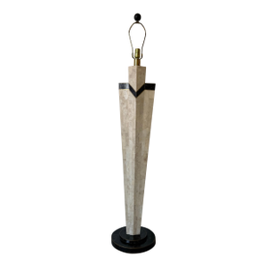 1980’s Maitland-Smith Tessellated Stone and Brass Floor Lamp
