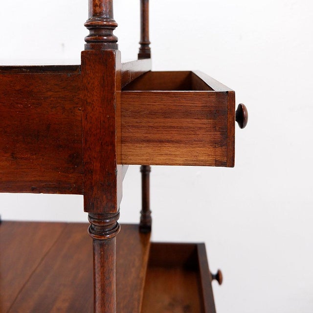 English Mahogany Whatnot Shelf, 1950s For Sale - Image 4 of 13