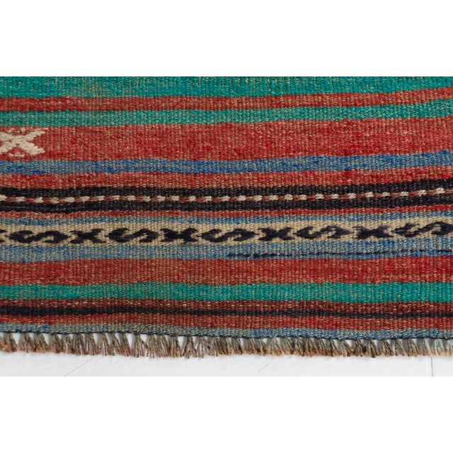 1950s Multicolored Geometric Flatweave Kilim For Sale - Image 6 of 10