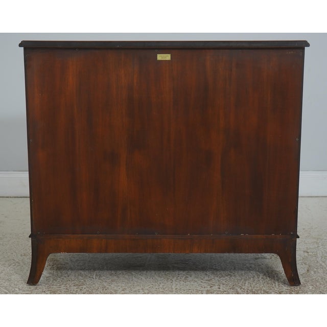 Maitland Smith Federal Style Mahogany Bowfront Chest of Drawers For Sale - Image 16 of 18