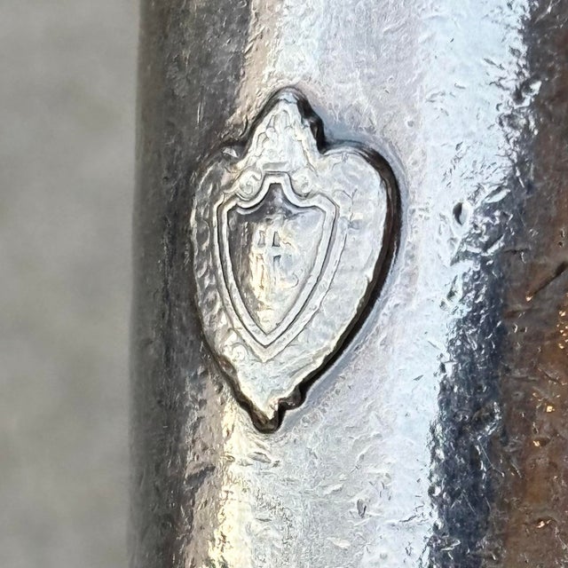 Authentic mid-century hospitality history. This 4.5" pedestal bud vase was custom manufactured by the International Silver...
