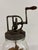 Authentic antique Dazey No. 40 four-quart glass butter churn featuring its original-style cast-iron hand-cranked gear...