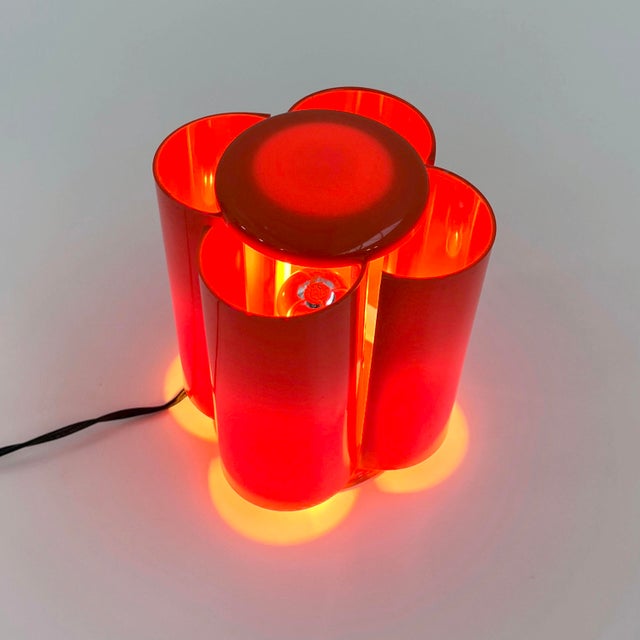 Mid-Century Modern Coral Flower Table Lamp by Studio D.A. for Lamperti, 1970s For Sale - Image 3 of 13