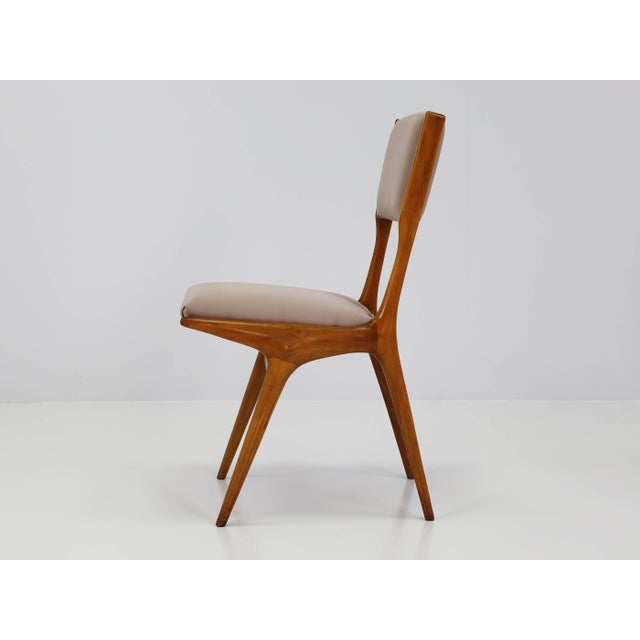 Textile Dining Chairs by Carlo De Carli for Cassina, Italy, 1954, Set of 4 For Sale - Image 7 of 17