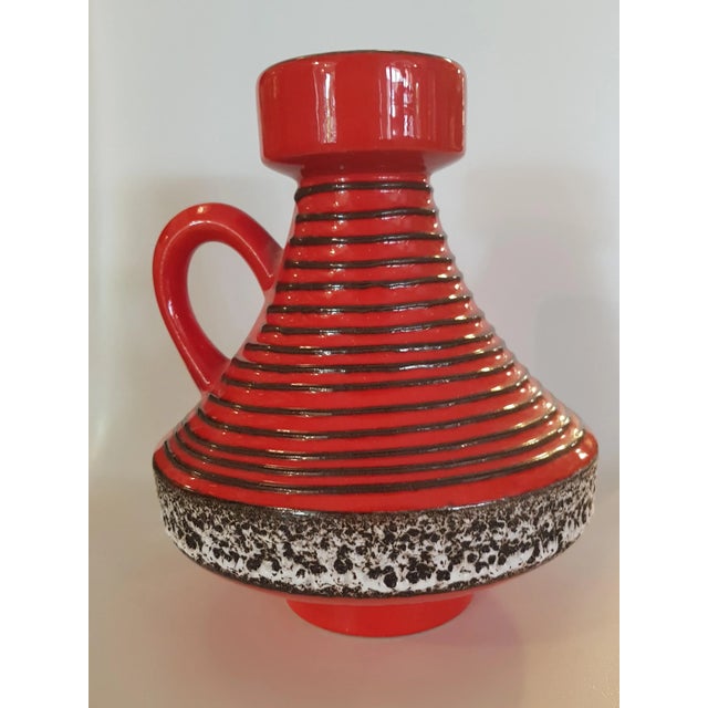 Fat Lava Ceramic Vase from Ilkra, 1960s For Sale - Image 4 of 4