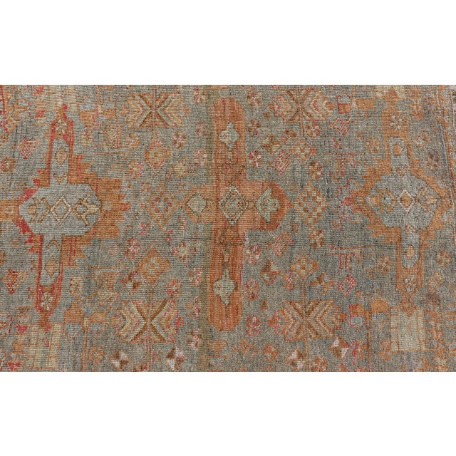 Antique Persian Kurdish Rug With Intricate Motifs and Earthy Tones 5'0 X 5'10 For Sale - Image 9 of 12