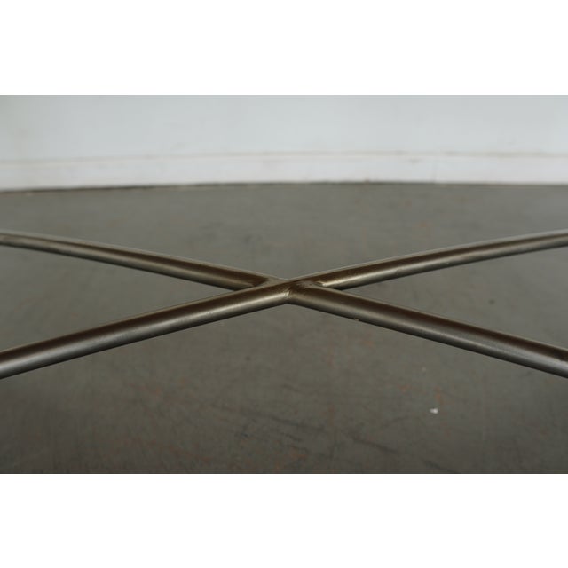 Vintage Marble-Top Table With Metal Base For Sale - Image 12 of 14