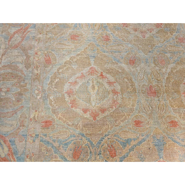 Vintage Turkish Oushak Rug, Hand-Knotted Wool, Allover Floral Design, 9' x 12' For Sale - Image 12 of 18