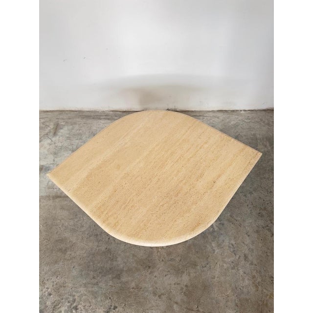 Stone Mid-Century Modern Model Teardrop Coffee Table in Travertine, 1970s For Sale - Image 7 of 9