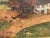 American Small Vintage Landscape Painting With Chickens Signed For Sale - Image 3 of 9