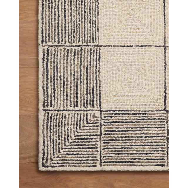 2020s Chris Loves Julia x LoloiFrancis Cream / Black 5'-0" x 7'-6" Area Rug For Sale - Image 5 of 8