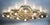 Metal 21st Century Hive Satin Brass Smoky Murano Flush Mount by Fabio LTD For Sale - Image 7 of 11