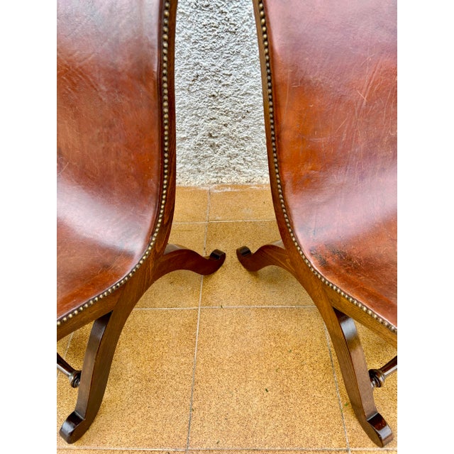 Pair of Valenti Leather Lounge Chairs, Spain, Mid-20th Century For Sale - Image 13 of 15