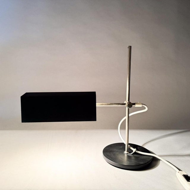 Contemporary Mid-Century Minimalist Adjustable Table Lamp, Czechoslovakia, 1970s For Sale - Image 3 of 15