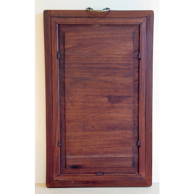 Early 20th Century Chinese Framed Porcelain Kuan Yin Plaque For Sale In Portland, OR - Image 6 of 7