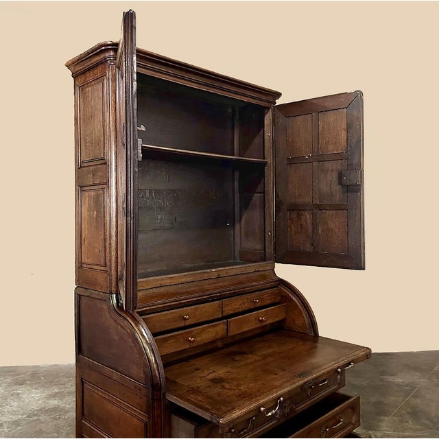 19th Century French Bookcase ~ Cylinder Secretary For Sale - Image 15 of 18