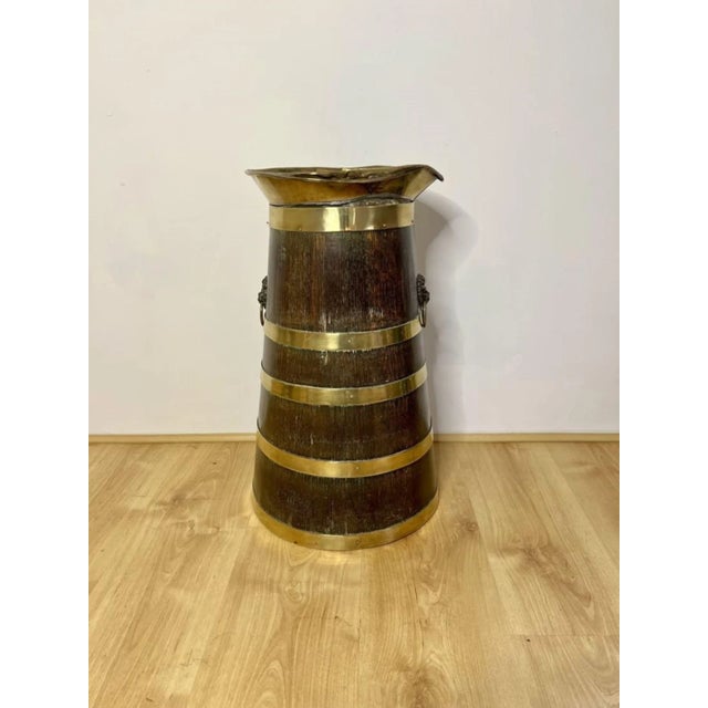 Victorian Oak and Brass Bounded Stick Stand, 1880s For Sale - Image 4 of 7