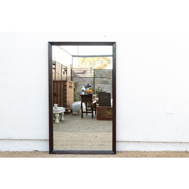 Large Elegant Vintage Rosewood Mirror For Sale - Image 4 of 9