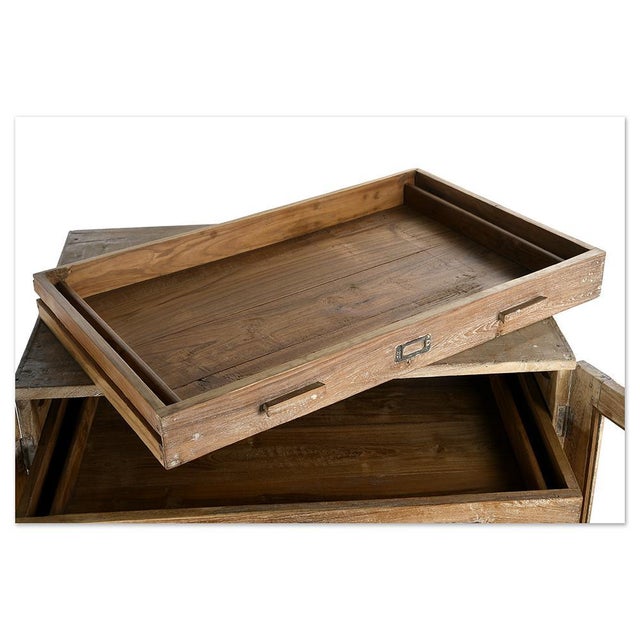 Brown Solid Wood Storage Unit with Glass Doors For Sale - Image 8 of 9