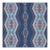 Schumacher Bayeta Embroidery Fabric in Blue & Red For Sale