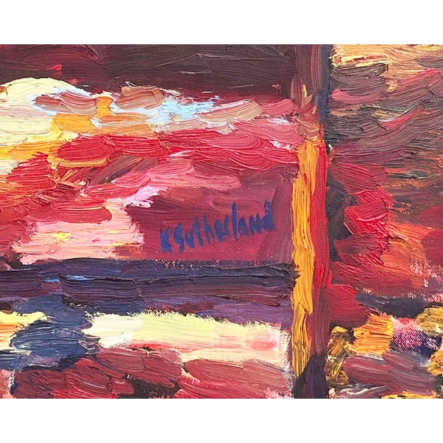 Oil on Canvas Painting of an Interior by Kay Sutherland For Sale In Indianapolis - Image 6 of 7