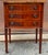 An Hepplewhite Style Crossbanded Mahogany and Satinwood Inlaid Three-Drawer Work Table. Measures 20" in width, 15" in...