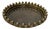 1920s Hand Hammered Brass Ring Tray Dish With Faux Tortoise Interior For Sale