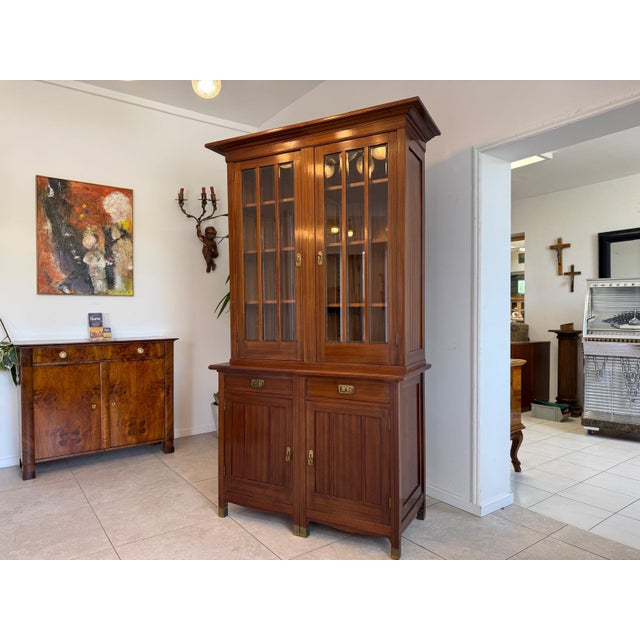 Antique Art Nouveau Display Bookcase, 1890s For Sale - Image 6 of 14