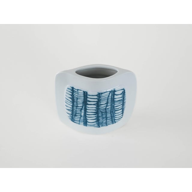 Blue Danish Porcelain Vase from Bing & Grondahl, 1970s For Sale - Image 8 of 11