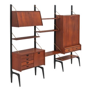 3 Bay Wall Unit by Louis Van Teeffelen For Sale