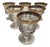 Murano Wine Glasses with Gilt Medici Rims, 1970s, Set of 6 For Sale